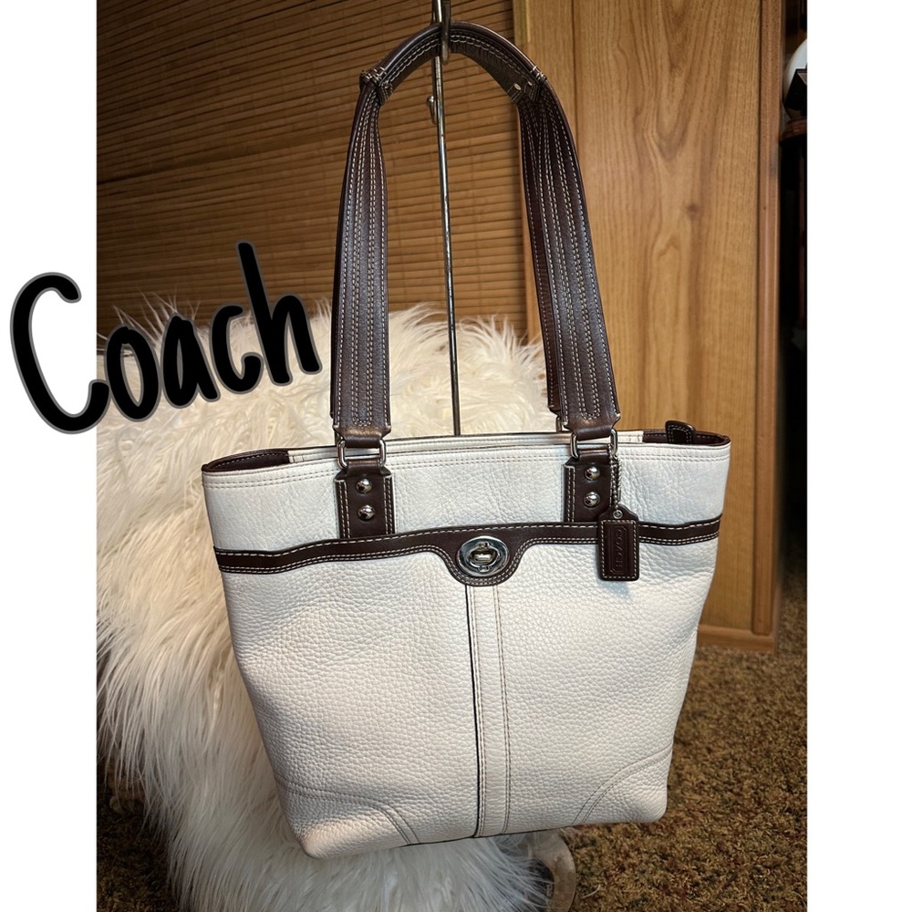 Authentic Coach Hamptons Leather Ranch Tote F13959 Tote Bag